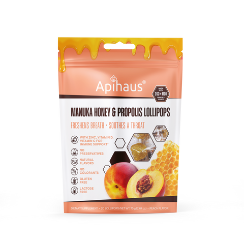 Apihaus Manuka Honey and Propolis Lollipops 20 pcs